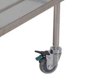 Instrument table / on casters / stainless steel / hospital BIOD001S BI Healthcare