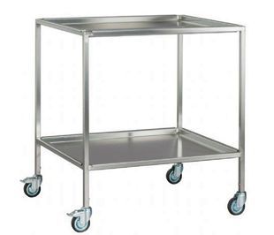 Stainless steel instrument table / on casters / hospital / 2-tray BIOD003S BI Healthcare