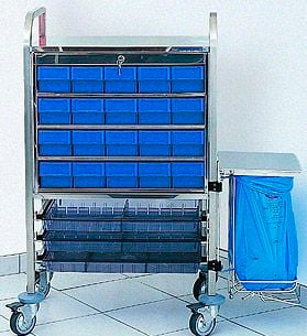 Medicine distribution trolley / 15 to 24 container 700 Agencinox