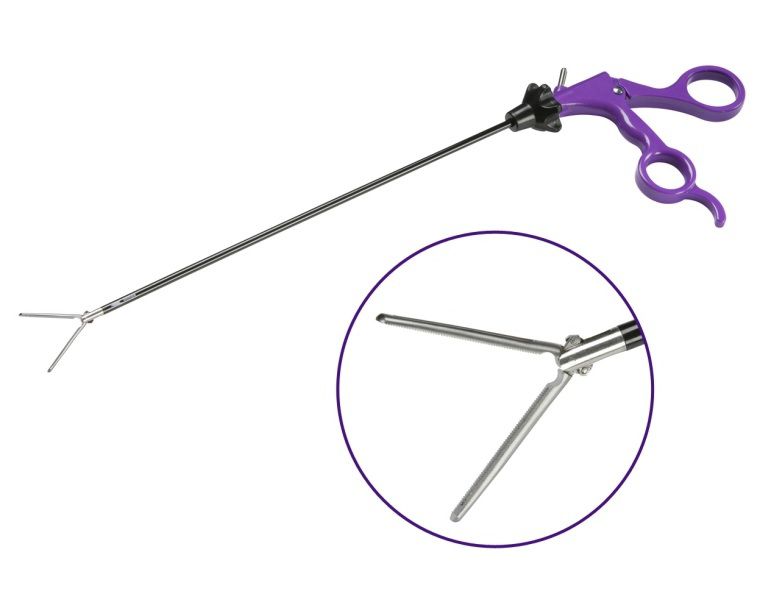 Health Management and Leadership Portal | Laparoscopic forceps / grasping / disposable 33 cm PS3587ULT Purple Surgical HealthManagement.org