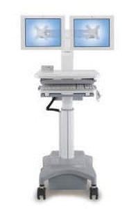 Medical computer cart / battery-powered / height-adjustable HC-132 Modern Solid Industrial