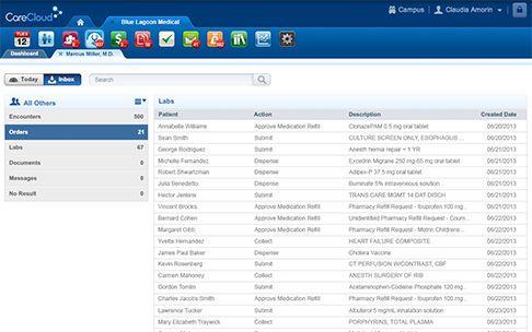 Medical software / personal records charts CareCloud