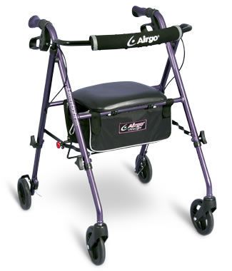 4-caster rollator / height-adjustable / with seat Airgo® Ultra-Light 6 Airgo