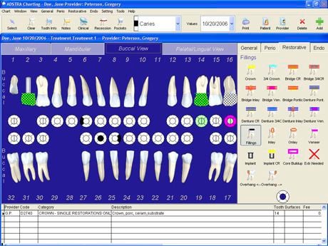 Management software / endodontic / periodontal / dentist office ADSTRA Charting™ ADSTRA