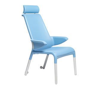 Chair with armrests / with high backrest / on casters / height-adjustable 160 kg | PSSA02 Teal
