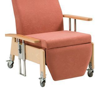 Medical sleeper chair with legrest / reclining / on casters / manual 158 kg | Wynne 760 Teal