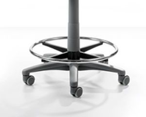 Dental stool / height-adjustable / on casters / with backrest PAUL SIRONA France