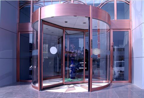 Hospital door / automatic / drum / with glass panel Victordoor