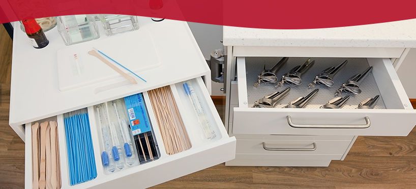Storage cabinet / medical / for instruments / medical office Mediswing Karl Baisch