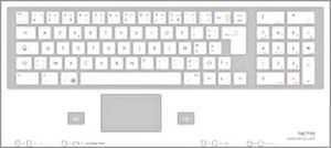 USB medical keyboard / glass / with touchpad TH 807 TACTYS