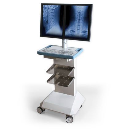 Medical computer cart MOBILE VIEWER / Single / Foil keyboard Esinomed