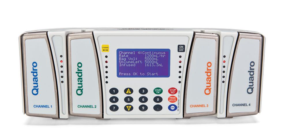 Volumetric infusion pump / 4-way / PCA 0.1 - 1200 ml/h | BodyGuard Quadro™ Caesarea Medical Electronics