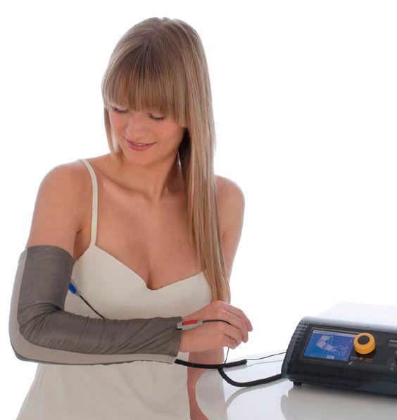Pressure therapy unit, (physiotherapy) with arm garment PSORIAMED® PHYSIOMED ELEKTROMEDIZIN
