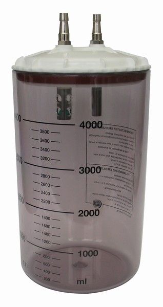 Medical suction pump jar / suction polysulfonate 4 L CHEIRON