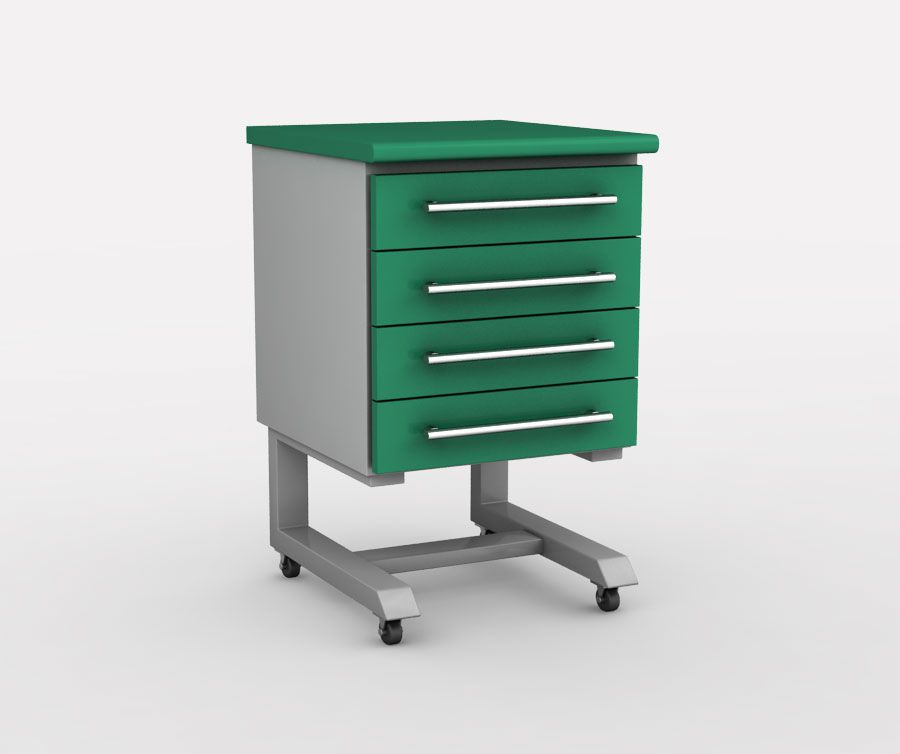 Storing cabinet / dentist office / with drawer / on casters OX6 VeraDenta