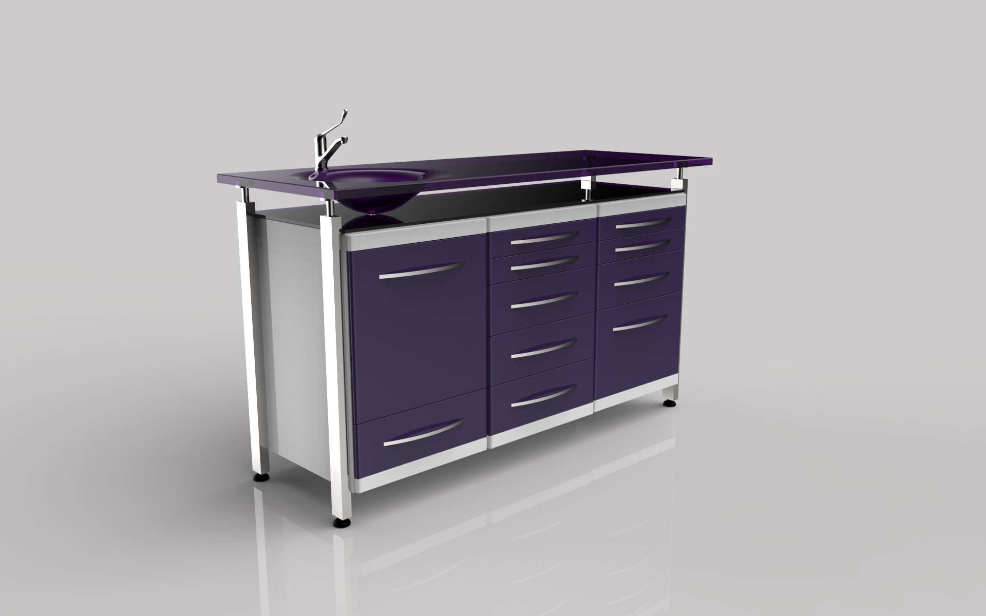 Storing cabinet / dentist office / with tray / with sink SP2 VeraDenta