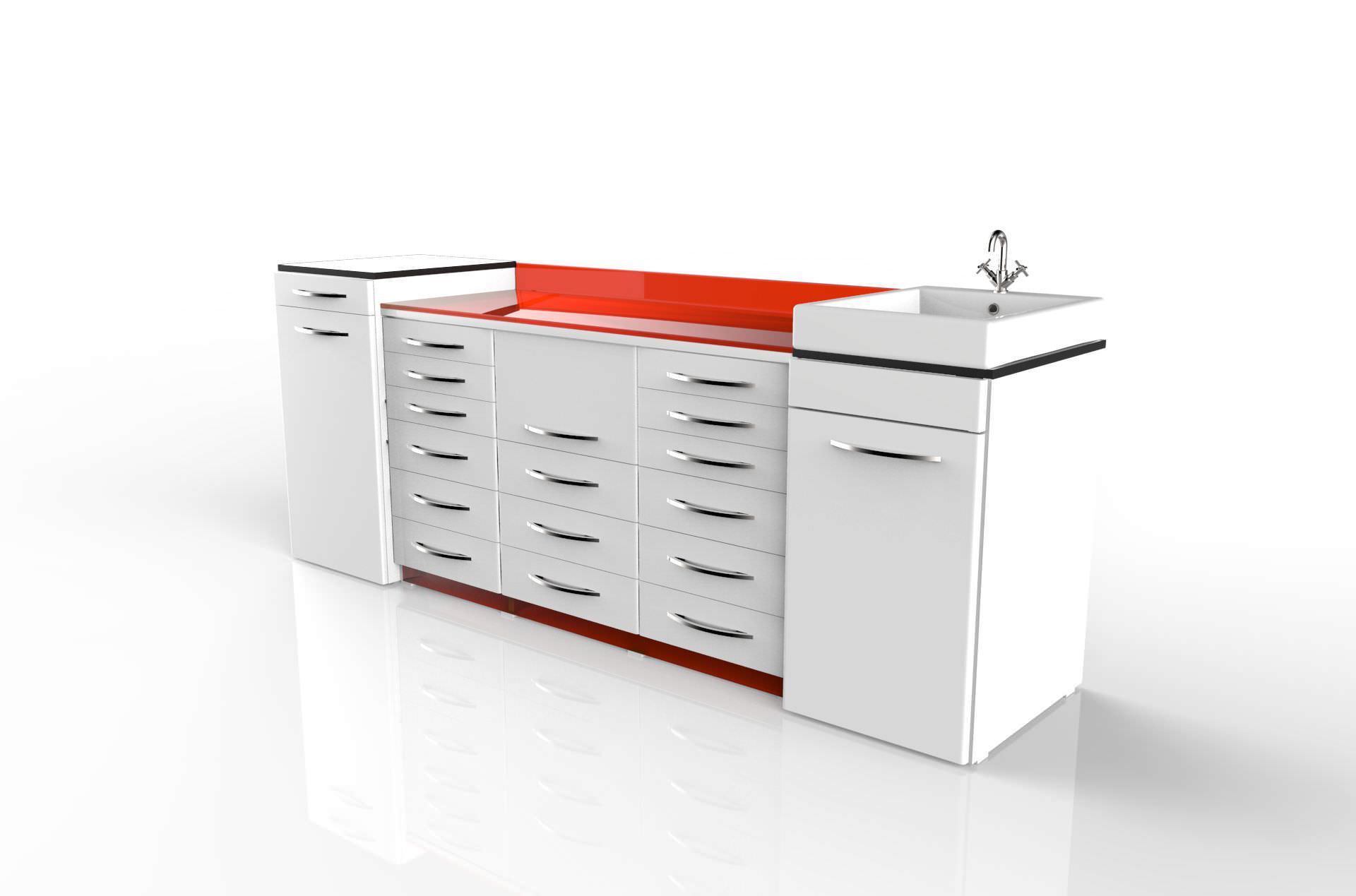 Storing cabinet / dentist office / with sink / with door MS1 VeraDenta