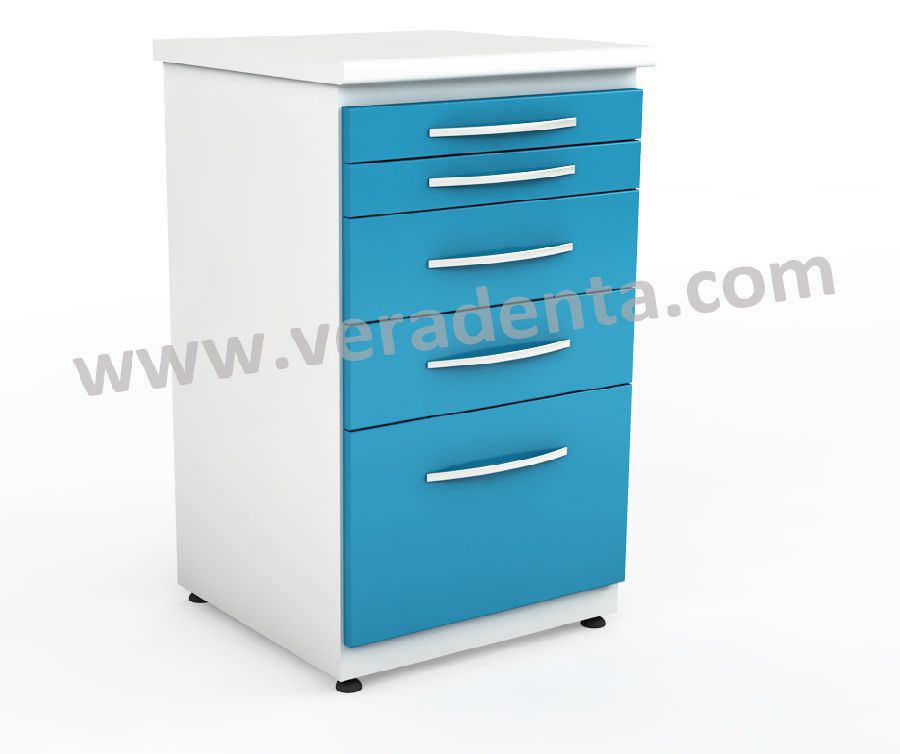 Storing cabinet / dentist office / modular / 5-drawer AT2 VeraDenta