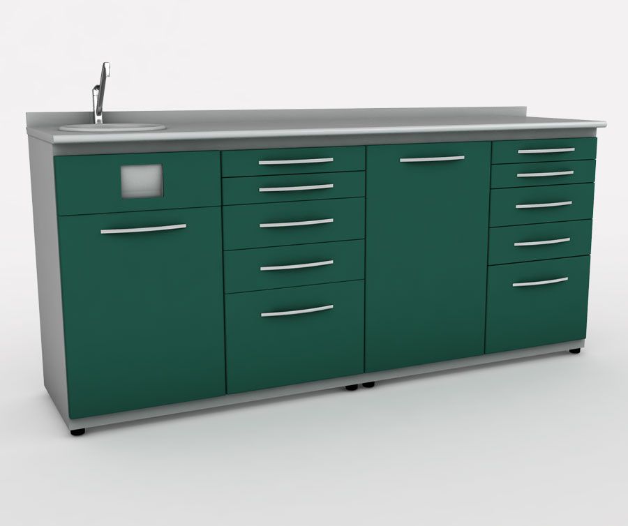 Storing cabinet / dentist office / with drawer / with sink LS4 VeraDenta