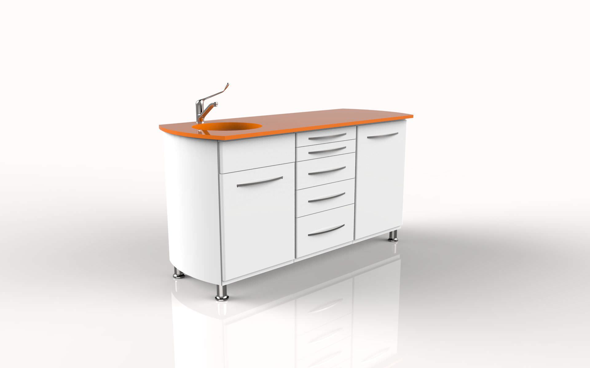Storing cabinet / dentist office / with drawer / with sink RY3 VeraDenta