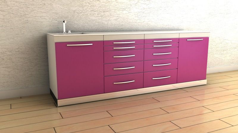 Storing cabinet / dentist office / with drawer / with sink EX4 VeraDenta