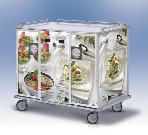 Distribution trolley / meal / with hinged door / closed-structure SERVIZIO BRUNCH Socamel Technologies