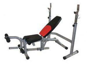 Weight training bench (weight training) / traditional / adjustable / with barbell rack BH-16 Alexandave Industries