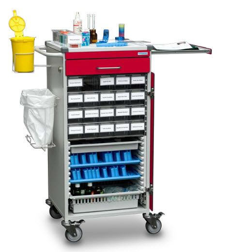 Medicine distribution trolley / 15 to 24 container B10.047 Wiegand