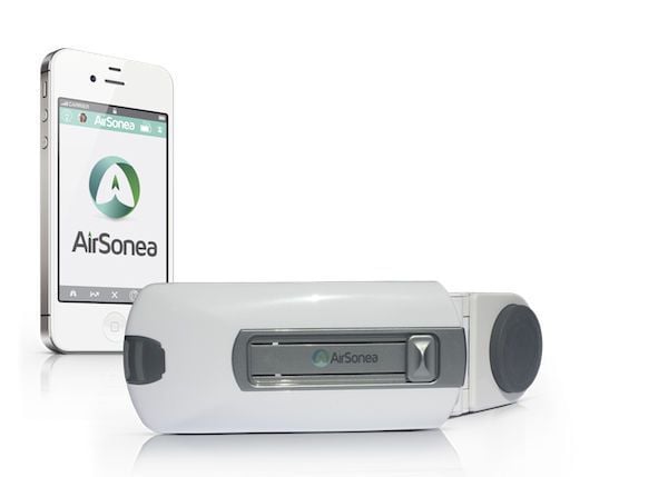 Respiratory frequency patient monitor / wireless AirSonea iSonea Respiratory frequency patient monitor / wireless AirSonea iSonea