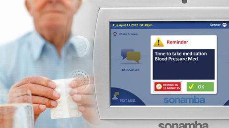 Vital sign telemonitoring system / with touchscreen Sonambra pomdevices