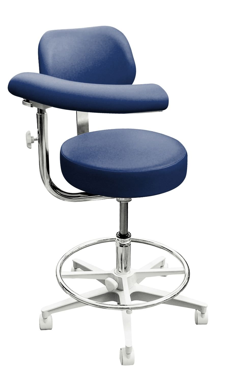 Dental stool / height-adjustable / on casters / with backrest 2000 Brewer Company (The)
