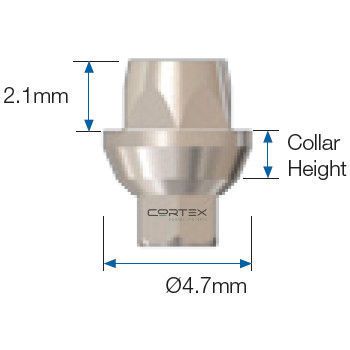 Titanium implant abutment / internal hexagon ø 4.7 mm | CO-6125, CO-6115, CO-6105 Cortex-Dental Implants Industries Ltd.