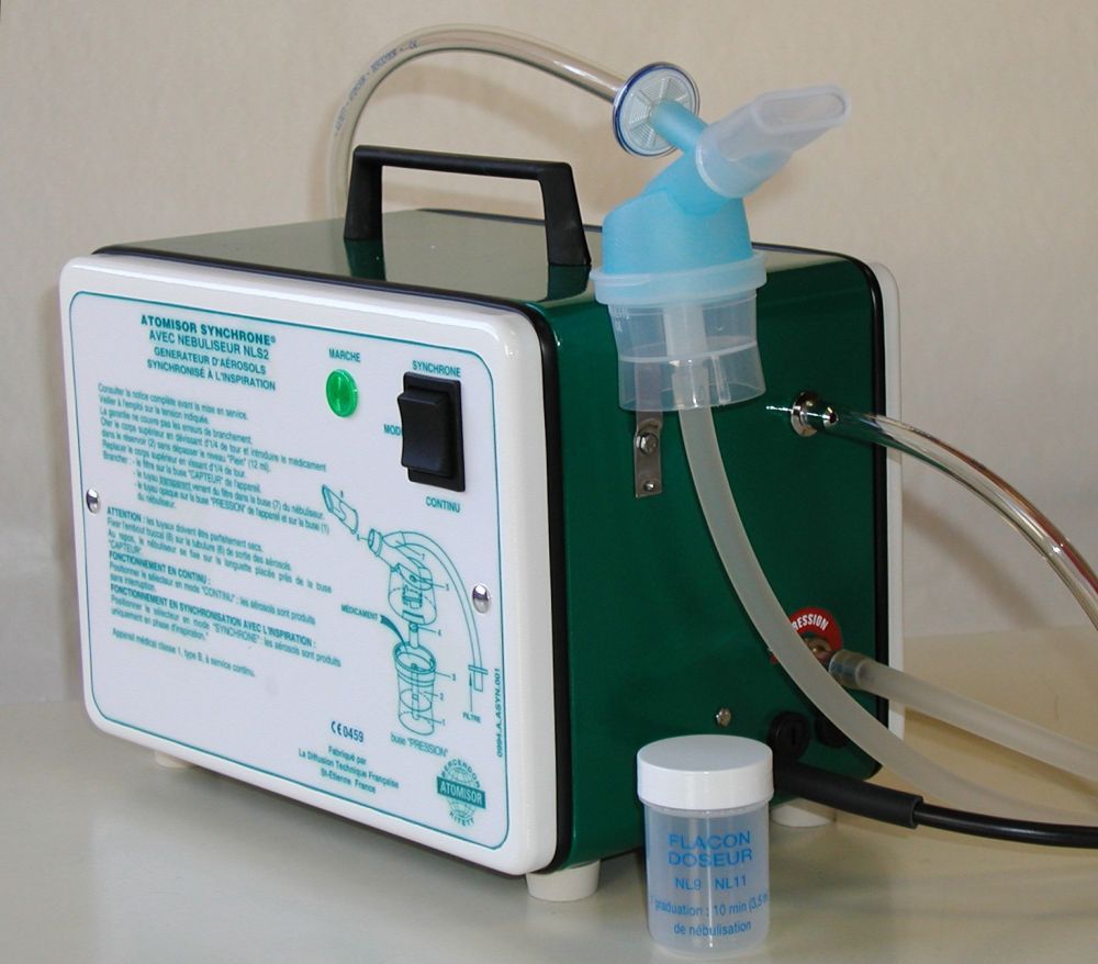 Pneumatic nebulizer / with compressor ATOMISOR SYNCHRONE Diffusion Technique Francaise