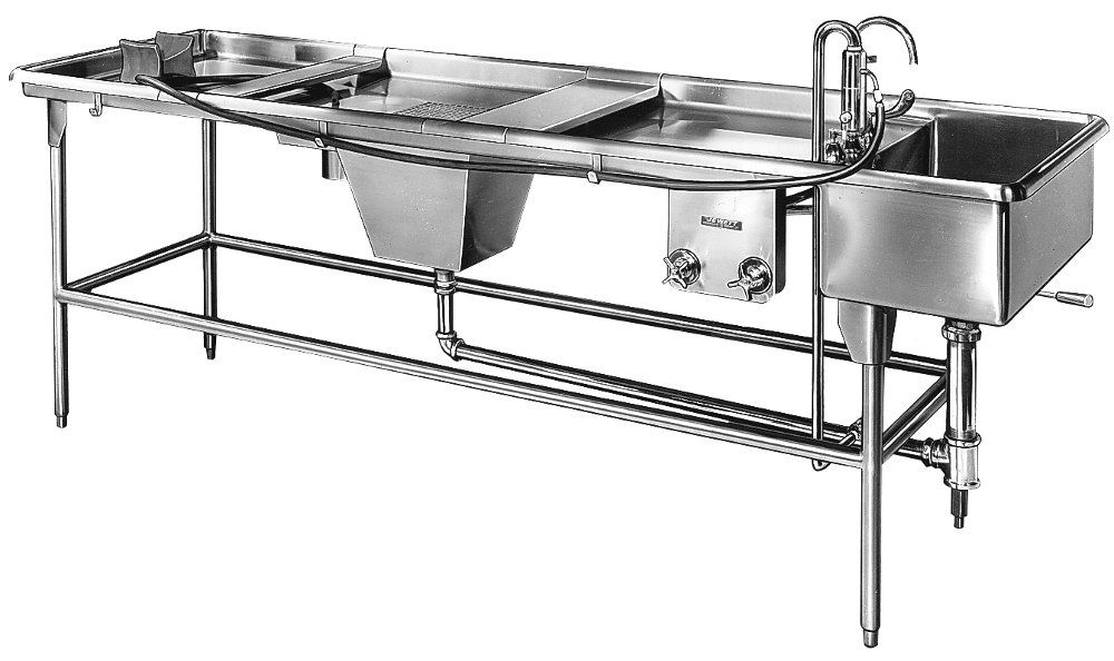 Autopsy table / with downdraft ventilation / with sink DV Deluxe CSI-Jewett