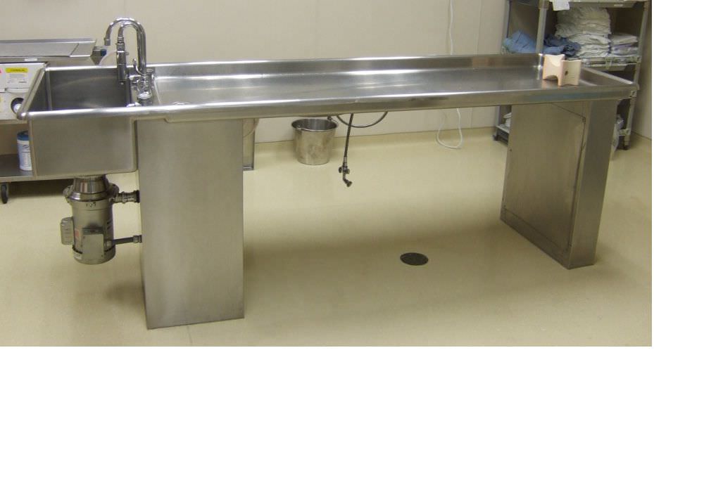 Autopsy table / with sink / with suction system DP Deluxe CSI-Jewett