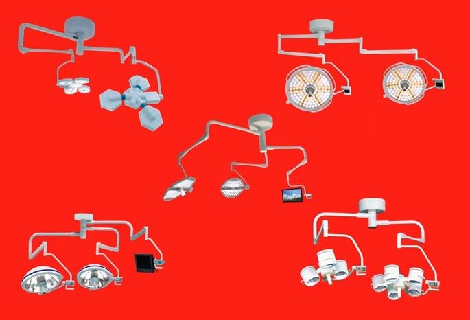 LED surgical light / ceiling-mounted / 2-arm MagnaLED Magnatek Enterprises