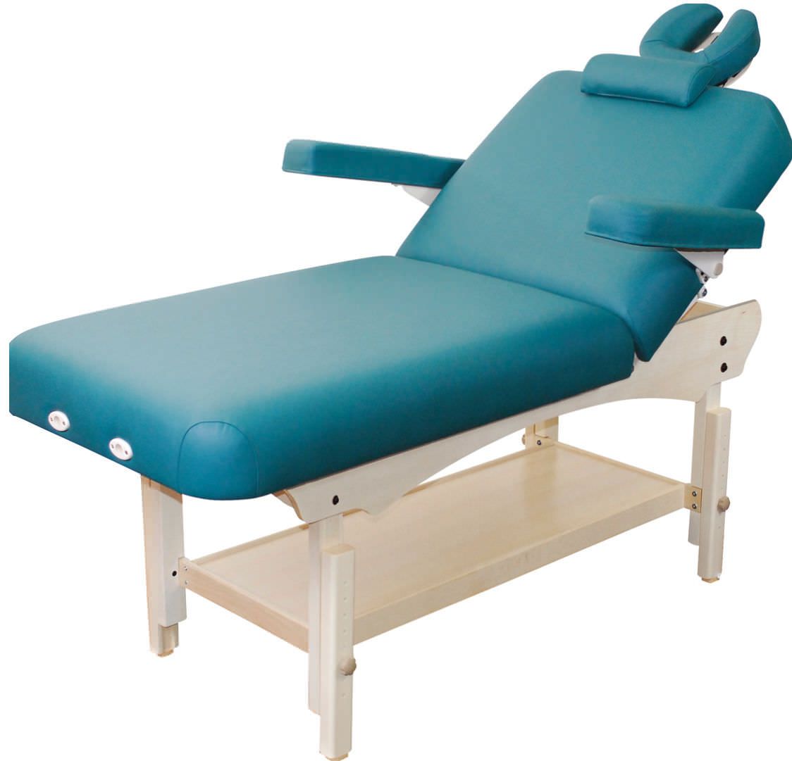 Manual massage table / height-adjustable / portable / folding Aura Custom Craftworks
