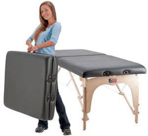 Manual massage table / folding / height-adjustable / portable Omni Sideline Custom Craftworks