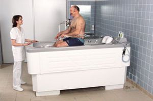 Whole body water massage bathtub / height-adjustable VISION Somethy