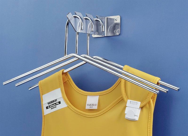 Wall-mounted X-ray apron rack ASR5 Wardray Premise