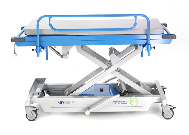 Pediatric stretcher trolley / transport / height-adjustable / non-magnetic MR5501/P Wardray Premise