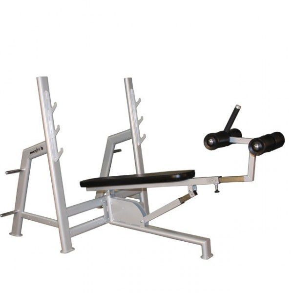 Weight training bench (weight training) / traditional / inverted / with barbell rack BC61 Multiform?