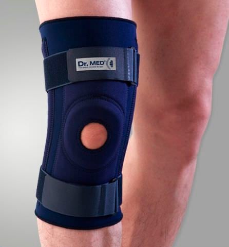 Knee orthosis (orthopedic immobilization) / with flexible stays / with patellar buttress / open knee DR-K008 Dr. Med