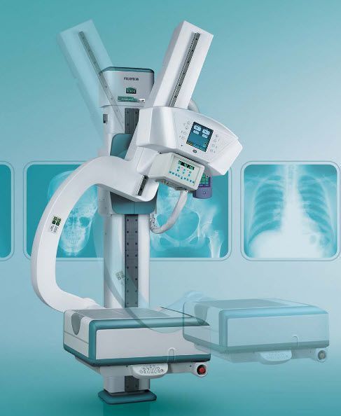 Radiography system (X-ray radiology) / digital / for multipurpose radiography / with tube-stand VELOCITY Unity fp FUJIFILM Europe