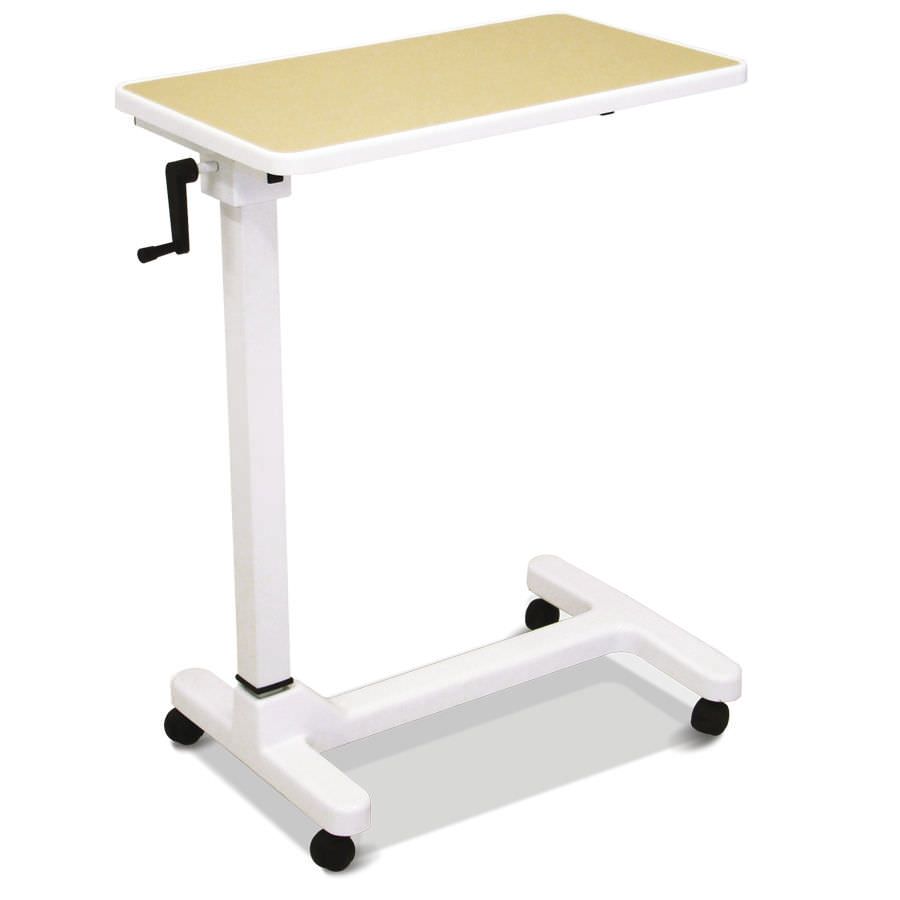 Height-adjustable overbed table / on casters HM 2027 C Hospimetal Ind. Met. de Equip. Hospitalares