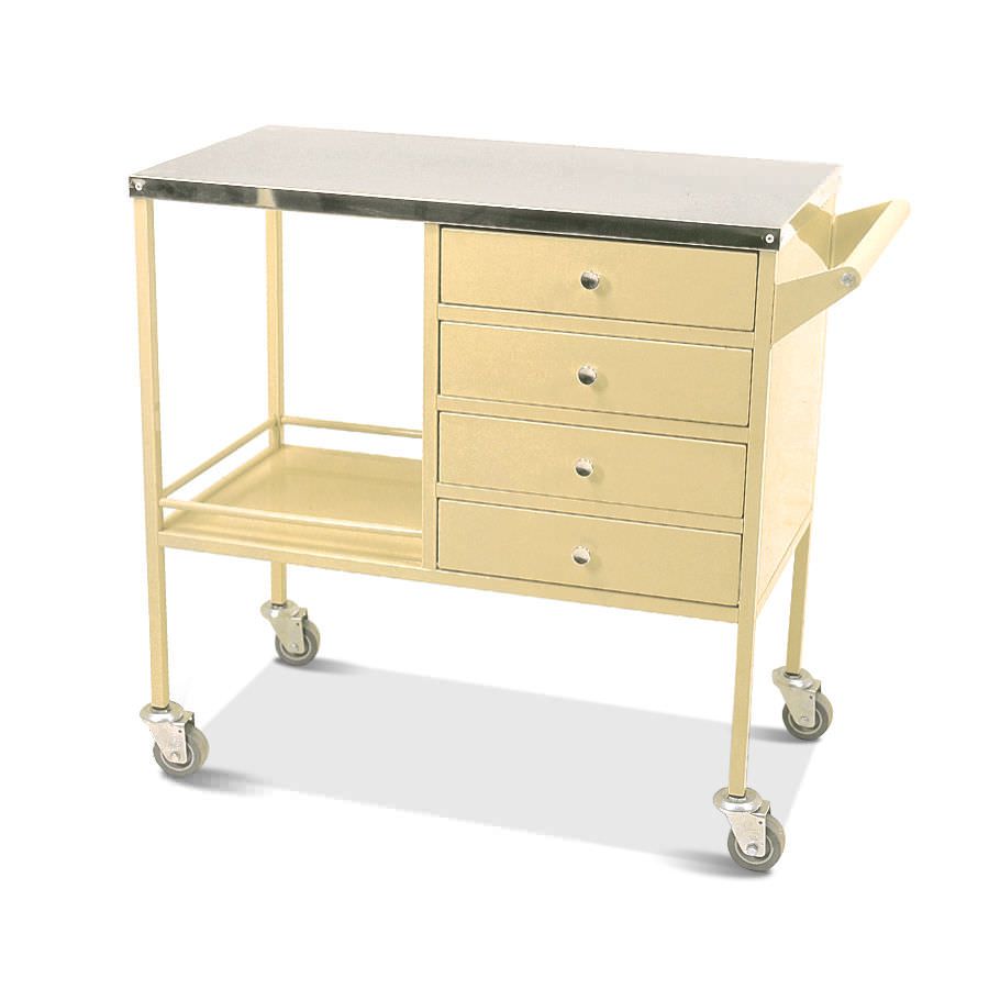 Multi-function trolley / with drawer / 1-tray HM 2035 A Hospimetal Ind. Met. de Equip. Hospitalares