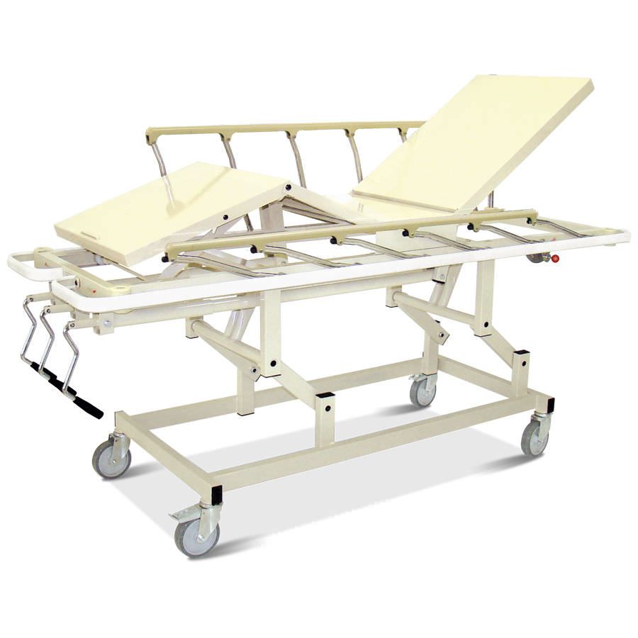 Transport stretcher trolley / height-adjustable / mechanical / 4-section HM 2019 J Hospimetal Ind. Met. de Equip. Hospitalares