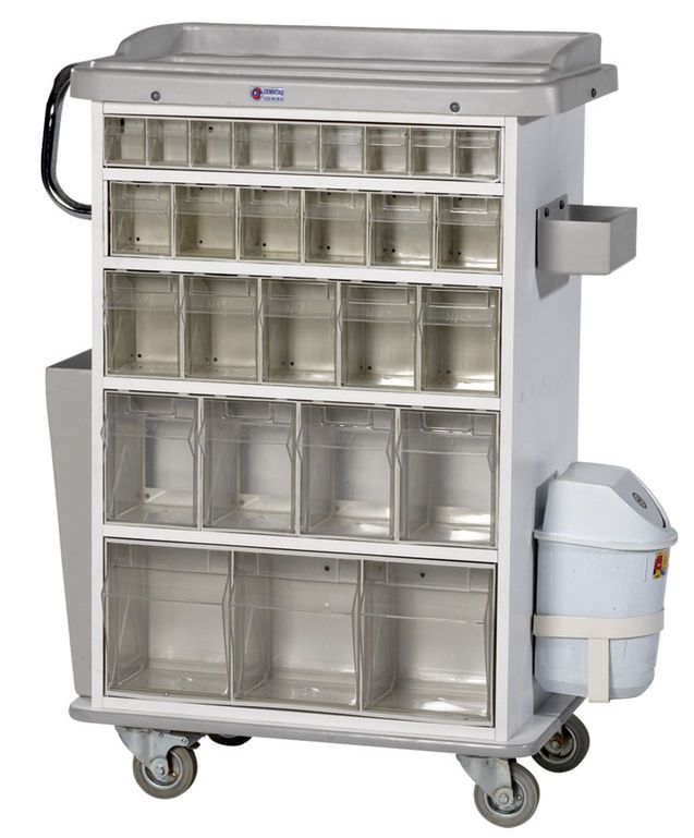 Medicine distribution trolley / 35 to 44 container DT-1256 Demirtas Medikal