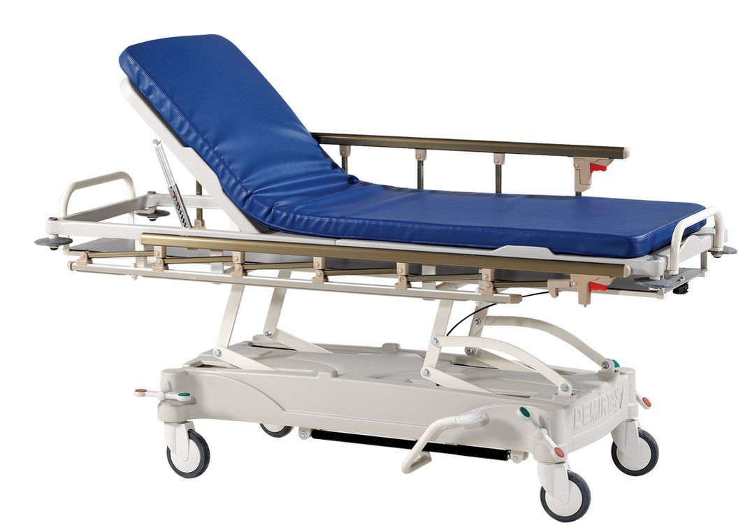 Transport stretcher trolley / X-ray transparent / height-adjustable / hydraulic DT-1360 Demirtas Medikal