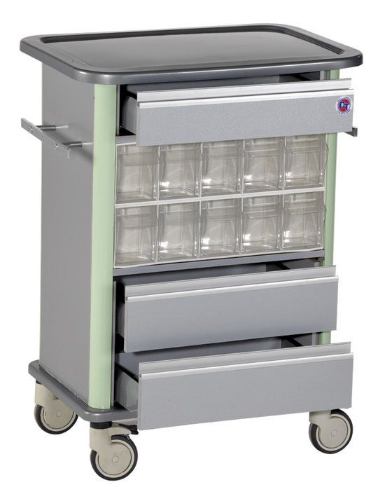 Medicine distribution trolley / 1 to 14 container DT-1262 Demirtas Medikal